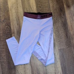 Women’s lavender Nike Pro leggings